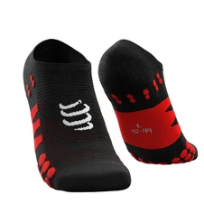 Zokni Compressport No Show Socks - Black/Red