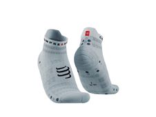 Zokni Compressport Pro Racing Socks v4.0 Ultralight Run Low - White/ alloy
