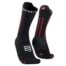 Zokni Compressport Pro Racing Socks v4.0 Ultralight Bike - Black/Red